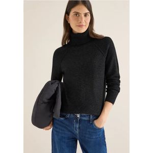 Cecil Dames Trui met structuurmix in Zwart, Gr: M
