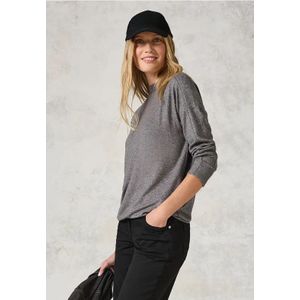Cecil - Dames Shirt - Grijs - Glitterdetails - Lange Mouwen