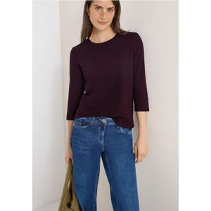 Cecil - Dames Shirt - Rood - Geribde Structuur