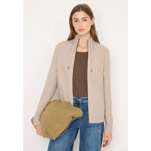 Cecil Dames Vest met opstaande kraag in Beige, Gr: 3XL