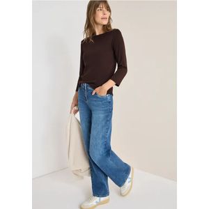 Cecil - Shirt - Tartufo brown - 3/4 Mouwen - Met Boothals