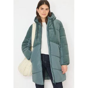 Cecil - Pufferjas - Groen - Dames - Gewatteerd met Ribfluwelen Mix