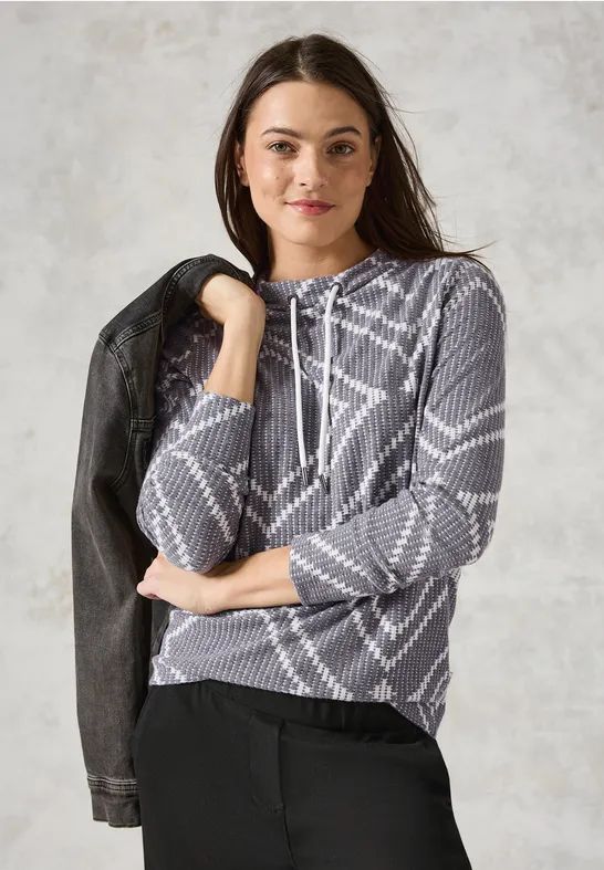 Cecil - Jaquard Overhemd - Grijs - Dames