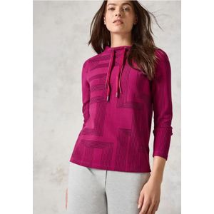 Cecil - Jacquard Shirt - Pink - Dames - Lange Mouwen