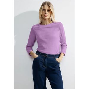 Cecil Dames Basic shirt in Paars, Gr: XXL