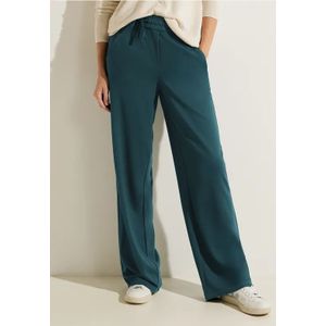 Cecil Dames Loose fit jersey broek in Groen, Gr: XXL