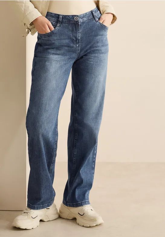 Cecil - B378810 - Jeans - Mid Blue Wash - Straight Fit