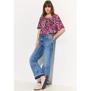 Cecil Dames Carmen blouse met print in Pink, Gr: M