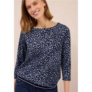 Cecil Dames Shirt met geribde structuur in Blauw, Gr: L