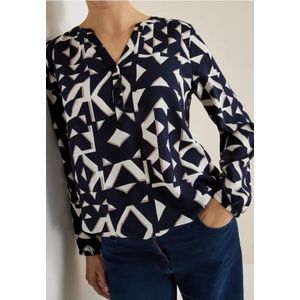 Cecil - Gedessineerde Blouse - Blauw - Dames