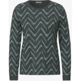 Cecil - Bedrukt Overhemd - Groen - Dames