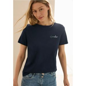 Cecil Dames Shirt met printdetail in Blauw, Gr: XL