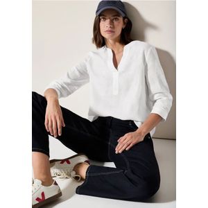 Cecil Dames Linnen blouse in Wit, Gr: XS