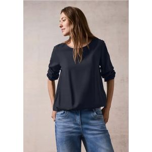 Cecil Dames Blouse in effen kleur in Blauw, Gr: XS