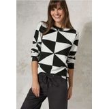 CECIL - Ottoman Shirt - Gedessineerd - Ronde Hals - Lange Mouwen