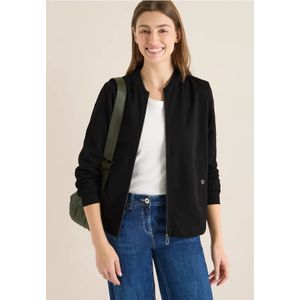 Cecil Dames Sweat met leopatroon in Zwart, Gr: 3XL