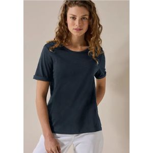Cecil Dames Basic Shirt in Blauw, Gr: XXL