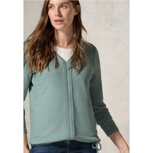 Cecil Dames Shirt met V-hals in Groen, Gr: L