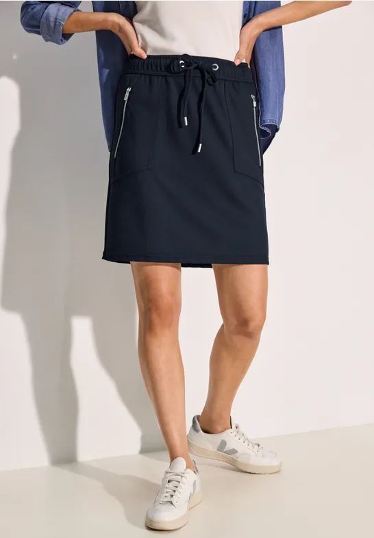 Cecil - Gestructureerde Rok - Blauw - Dames