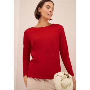 Cecil - Dames Basic Shirt - Rood - Lange Mouwen