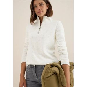 Cecil Dames Shirt met structuur en troyer in Wit, Gr: L