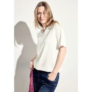 Cecil Dames T-shirt met printdetail in Wit, Gr: XL