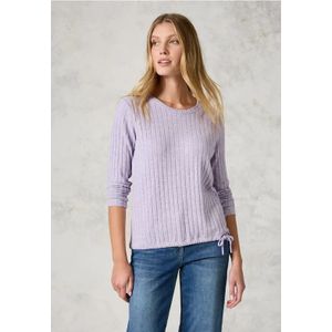 Cecil Dames Shirt met geribbelde structuur in Paars, Gr: XXL