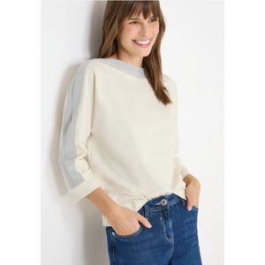 Cecil Dames Batwing shirt met tape in Wit, Gr: L