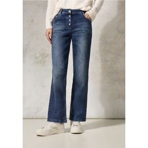 Cecil Dames Jeans met wijde pijpen in Blauw, Gr: 36