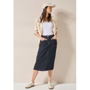 Cecil Dames Midi denim rok in Blauw, Gr: 25
