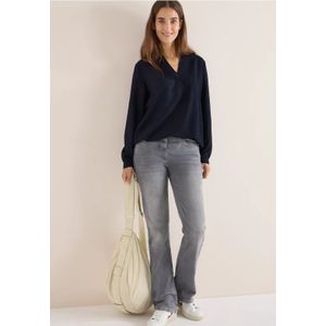 Cecil Dames Blouse in effen kleur in Blauw, Gr: 3XL