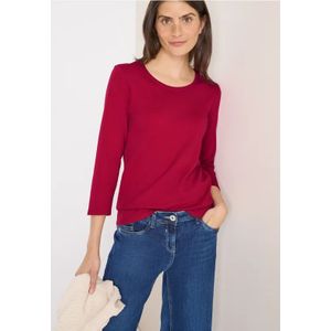 Cecil Dames Basic shirt in Rood, Gr: 3XL