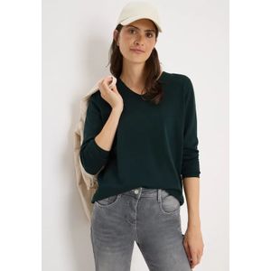 Cecil - Dames Basistrui - Groen - Gebreide Trui