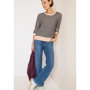 Cecil Dames Tweekleurige trui met structuur in Beige, Gr: 3XL
