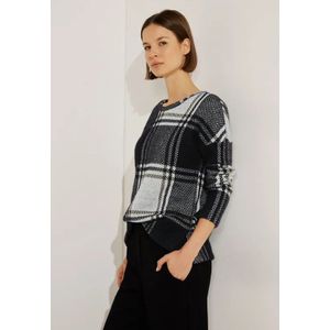 Cecil Dames Ruiten jacquard shirt in Zwart, Gr: M