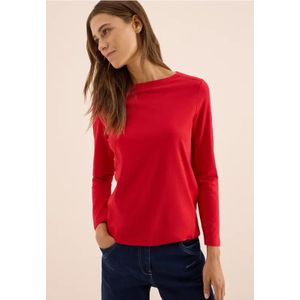 Cecil Dames Shirt in effen kleur in Rood, Gr: 3XL