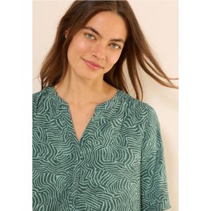 Cecil - Gedessineerde Blouse - Groen - Dames