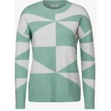 Cecil - Gebreide Damestrui - Groen - Met Patroon