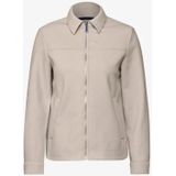 CECIL - B212559 - Tussenjas - Desert Beige Melange - Ritssluiting, Zijzakken, Afgeronde Zoom