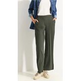 Cecil Dames Broek met wijde pijpen en structuur in Groen, Gr: XXL