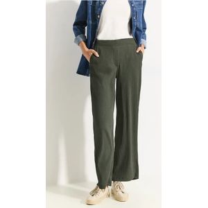 Cecil Dames Broek met wijde pijpen en structuur in Groen, Gr: XXL