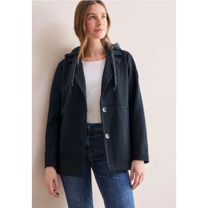 Cecil Dames Jas met afneembare capuchon in Blauw, Gr: XL