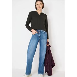 Cecil Dames Shirt met lange mouwen met gespleten hals in Groen, Gr: XL