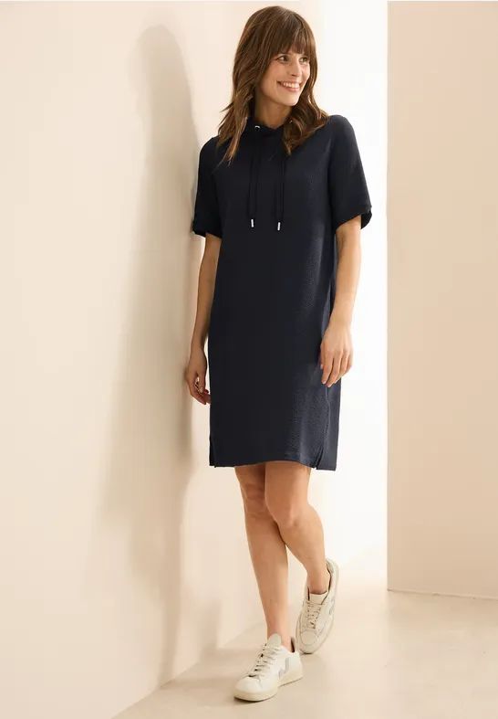 Cecil - Gestructureerde Jurk - Blauw - Dames