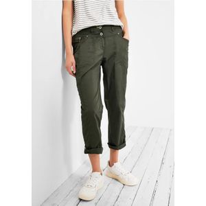 Cecil Dames Casual fit broek in 7/8 in Groen, Gr: 26