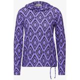 Cecil - Fluffy Shirt - Paars - Dames - Met Print