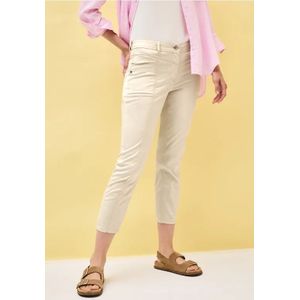 Cecil Dames 7/8 straight legs broek in Beige, Gr: 26