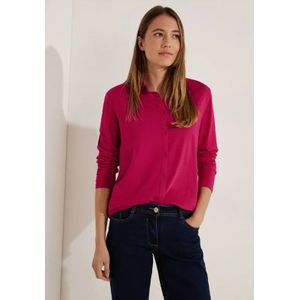 Cecil Dames Blouseshirt met kraag in Pink, Gr: XXL