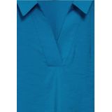 Cecil - Blouse - Blauw - Dames - Met Tricot Mouwen