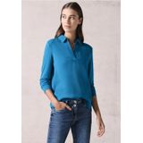 Cecil - Blouse - Blauw - Dames - Met Tricot Mouwen